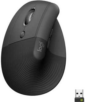 Logitech draadloze muis Lift Ergo Linkshandig (Zwart)