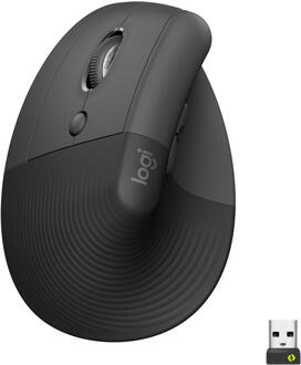 Logitech draadloze muis Lift Ergo Linkshandig (Zwart)