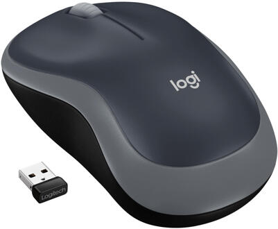 Logitech M185 Draadloze Muis Muis Grijs