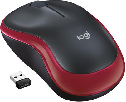 Logitech M185 Draadloze Muis Muis Rood