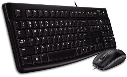 Logitech MK120 Toetsenbord en Muis QWERTY Toetsenbord Zwart