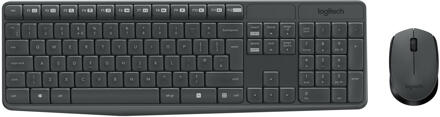 Logitech MK235 Draadloze Toetsenbord en Muis QWERTY Toetsenbord Zwart