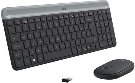 Logitech MK470 Slim Combo Draadloos toetsenbord en muis (Zwart)