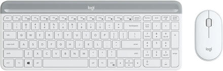 Logitech MK470 Slim Draadloos Toetsenbord en Muis Wit QWERTY