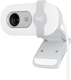 Logitech Webcam - Full HD 1080p - LOGITECH - Brio 100 - Geïntegreerde microfoon - Gebroken wit - (960-001617)