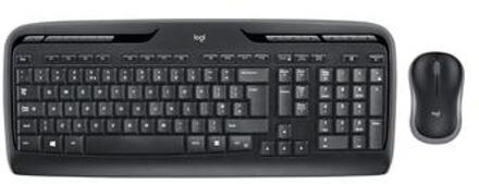Logitech Wireless Desktop MK330 Toetsenbord en Muis Set - Zwart