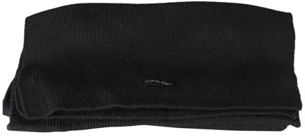 Logo Geborduurde Sjaal Calvin Klein , Black , Dames - ONE Size