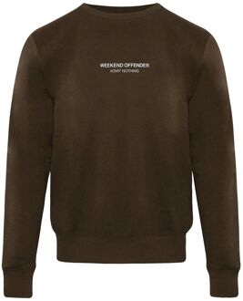 Logo Heren Charcoal Sweater Bruin