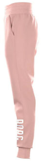 Logo High Waist Joggingbroek Dames licht roze - wit - M