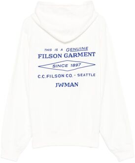 Logo Katoenen Hoodie Wit - M