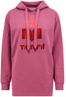 Logo Katoenen Sweatshirt Isabel Marant Étoile , Pink , Dames - XS