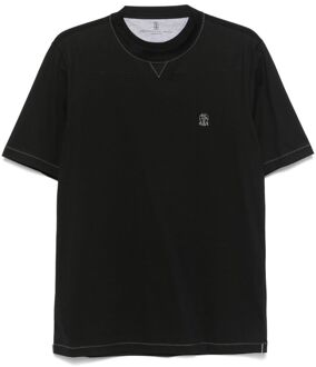 Logo Katoenen T-shirt - maat S Zwart