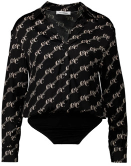 Logo Line Zwarte Blouse Bodyshirt Dames Co'Couture , Black , Dames - Xl,L,M,S,Xs