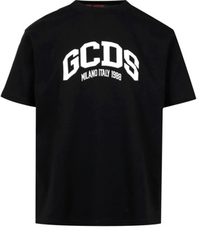Logo Loose Ronde Hals Katoenen T-Shirt Gcds , Black , Heren - L,M,S