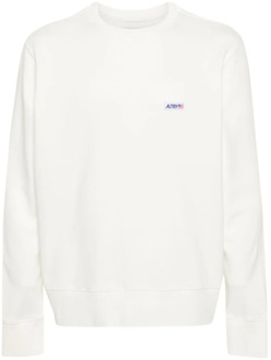 Logo Patch Sweatshirt Autry , White , Heren - 2Xl,Xl,L,M,S