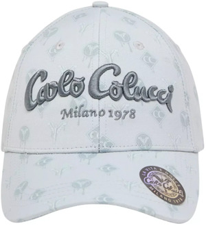 Logo Print Baseball Pet Grijs Carlo Colucci , Multicolor , Heren - ONE Size