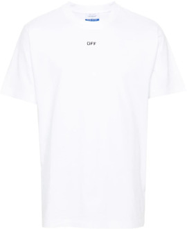 Logo Print Crew Neck T-shirt Off White , White , Heren - Xl,M