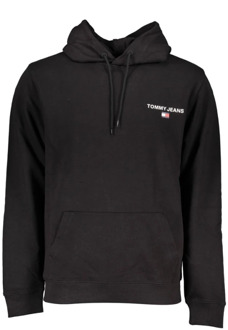 Logo Print Hoodie - Zwart Tommy Jeans , Black , Heren - Xl,L