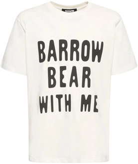 Logo Print Katoenen T-Shirt Barrow , White , Dames - L