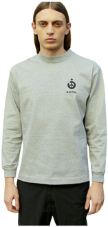 Logo Print Katoenen T-Shirt Noma t.d. , Gray , Heren - 2Xl,Xl,L,M