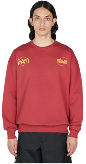 Logo Print Sweatershirt Boiler Room , Red , Heren - Xl,L,S