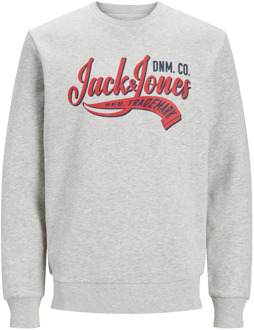 Logo Print Sweatshirt Pullover Jack & Jones , White , Heren - 2Xl,Xl,M