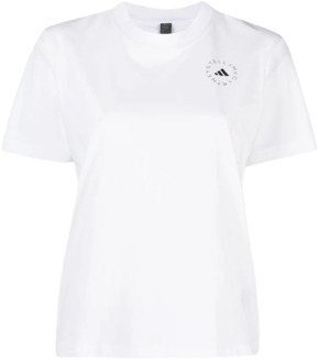 Logo-Print T-shirt in het wit Adidas by Stella McCartney , White , Dames - M,Xs,2Xs