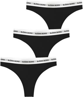 Logo String Verpakking 3 Stuks Dames zwart - M