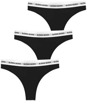 Logo String Verpakking 3 Stuks Dames-Zwart,Wit