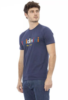 Logo T-shirt Korte Mouwen Ronde Hals - maat XS Donkerblauw