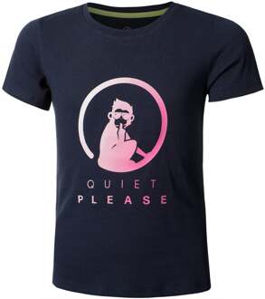 Logo T-shirt Meisjes-Donkerblauw - 116,128,140,152,164