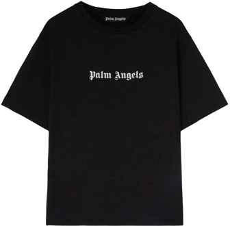 Logo T-shirt Modello Palm Angels , Black , Heren - Xl,L,M,S