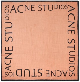 Logo Wollen Sjaal in Blush Pink Acne Studios , Pink , Dames - ONE Size