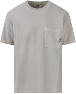 Logo Zak T-Shirt Autry , Gray , Heren - M