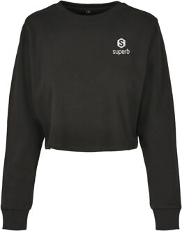 LogoHeart BY131 dames sweatshirt met lange mouwen en korte mouwen Zwart