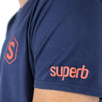 Logoheart SUPERB heren t-shirt - maat L Blauw