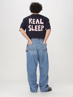 Logoprint Katoenen Jersey T-shirt Navy