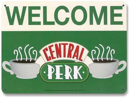 Logoshirt Friends Tin Sign Central Perk Welcome 15 x 21 cm