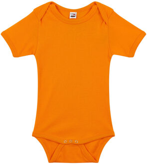 Logostar Basic rompertje voor babys - oranje - katoen - 240 grams - baby kleding - kraamcadeau