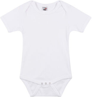 Logostar Basic rompertje voor babys - wit - katoen - 240 grams - baby kleding - kraamcadeau 56 (1-2 maanden)