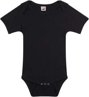 Logostar Basic rompertje voor babys - zwart - katoen - 240 grams - baby kleding - kraamcadeau 92 (18-24 maanden)