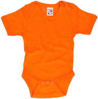 Logostar Oranje rompertje korte mouwtjes - baby kleding - kraamcadeau - katoen