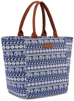 Lokass Koude Isolatie Zak Lunch Tas Student Handtas Waterdichte Lunchbox Tas blauw olifant