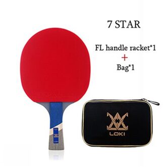 Loki 7 Ster Hoge Kleverige Tafeltennis Racket 5 Ply Hout Blad Pingpong Bat Puistjes In Ping Pong Paddle lang handvat