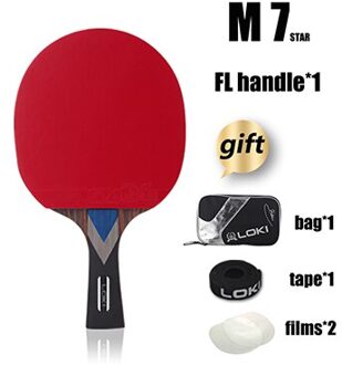Loki M 7 Ster Tafeltennis Racket Carbon Buis Tech Pingpong Bat Professionele Concurrentie Ping Pong Paddle Voor Snelle Aanval arc lang handvat