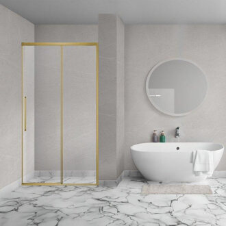 Lokla Linea nisdeur - 100x200cm - incl. montageset - geborsteld goud R-BYT-LC100-SCX Messing geborsteld (goud)