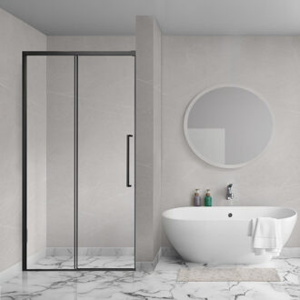 Lokla Linea nisdeur - 110x200cm - incl. montageset - zwart mat R-BE-LC110-SCX