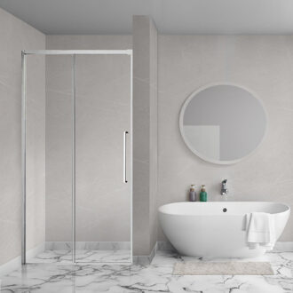 Lokla Linea nisdeur - 120x200cm - incl. montageset - chroom R-SN-LC120-SCX