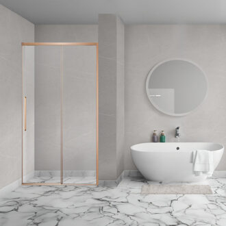 Lokla Linea nisdeur - 120x200cm - incl. montageset - geborsteld koper R-BC-LC120-SCX Cuivre brossé