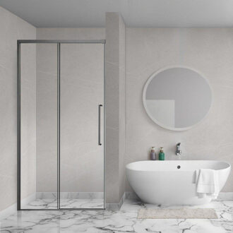 Lokla Linea nisdeur - 120x200cm - incl. montageset - gunmetal R-GML-LC120-SCX Gunmetal mat (antraciet)